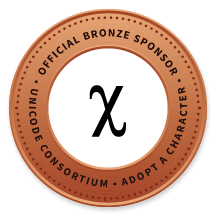 [Official bronze sponsor of Unicode Consortium]